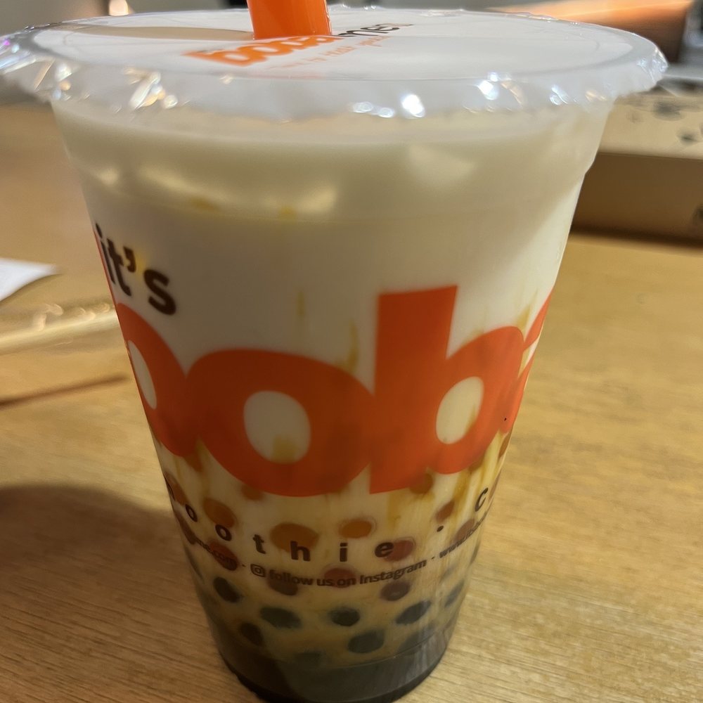 It's Boba Time - Rancho Cucamonga - Tiger Sugar Milk Tea with Boba, mango and strawberry popping bobas - Bubble Tea Near Me - Rancho Cucamonga, California