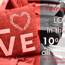 Sachi Nails & Lash - Valentine's Love is in the air! Don't forget to bring your special someone to share in a relaxing side by side experience!  Ends Feb 15