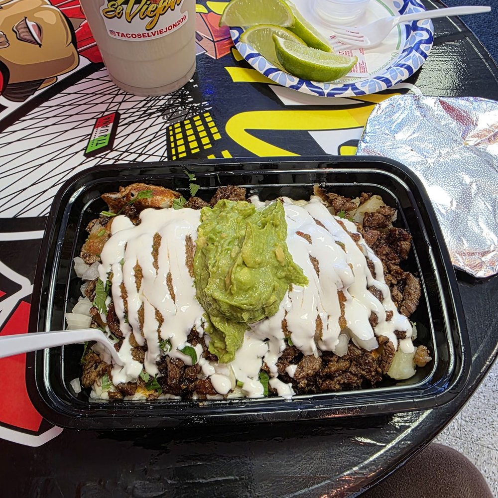 Tacos El Viejon - Potato bowl, first time trying something different and it was flavorful and delicious. - Mexican Near Me - Ceres, California Tacos El Viejon - Potato bowl, first time trying something different and it was flavorful and delicious. - Mexican Near Me - Ceres, California