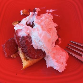 Dr. Rolf's Barbeque - Sweet cornbread waffle with strawberries and whip cream! - Barbeque Near Me - Muskegon, Michigan Dr. Rolf's Barbeque - Sweet cornbread waffle with strawberries and whip cream! - Barbeque Near Me - Muskegon, Michigan
