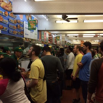 Nathan's Famous - Very crowded on a Friday night after getting out of a concert in Ford Amphitheater - Hot Dogs Near Me - Brooklyn, New York