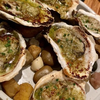 Husk - Woodfired Oysters; Nasturtium Butter - American Near Me - Charleston, South Carolina