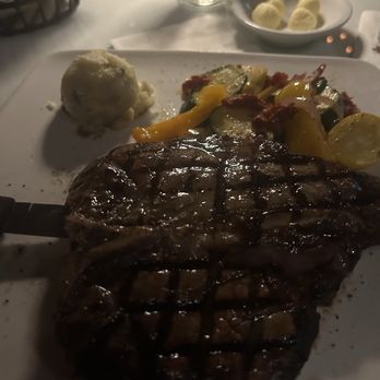 Stevens Steak & Seafood House - Porterhouse Steak! It came with salad, bread butter and spaghetti - Steakhouses Near Me - Commerce, California Stevens Steak & Seafood House - Porterhouse Steak! It came with salad, bread butter and spaghetti - Steakhouses Near Me - Commerce, California