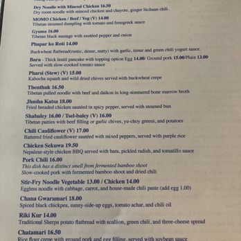 Dawa's - Menu - Himalayan/Nepalese Near Me - Woodside, New York