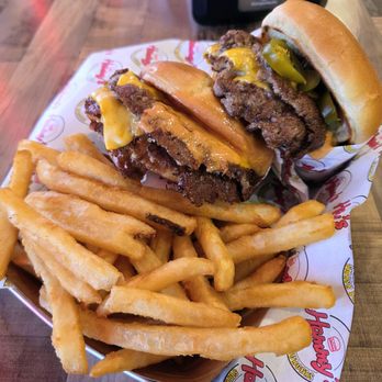 Hammys Smash Burgers - 2 double smash burgers with fries - Burgers Near Me - Anaheim, California
