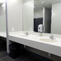 Genesis Health Clubs - Merle Hay - Locker room vanity at Merle Hay Genesis