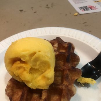 Hook & Reel Cajun Seafood & Bar - Waffle with ice cream-Happy ending! - Cajun/Creole Near Me - Orange, Connecticut