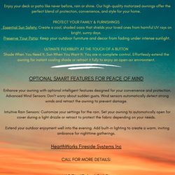 Hearth Works Fireside Systems - SUNSETTER MOTORIZED AWNING DEMONSTRATIONS