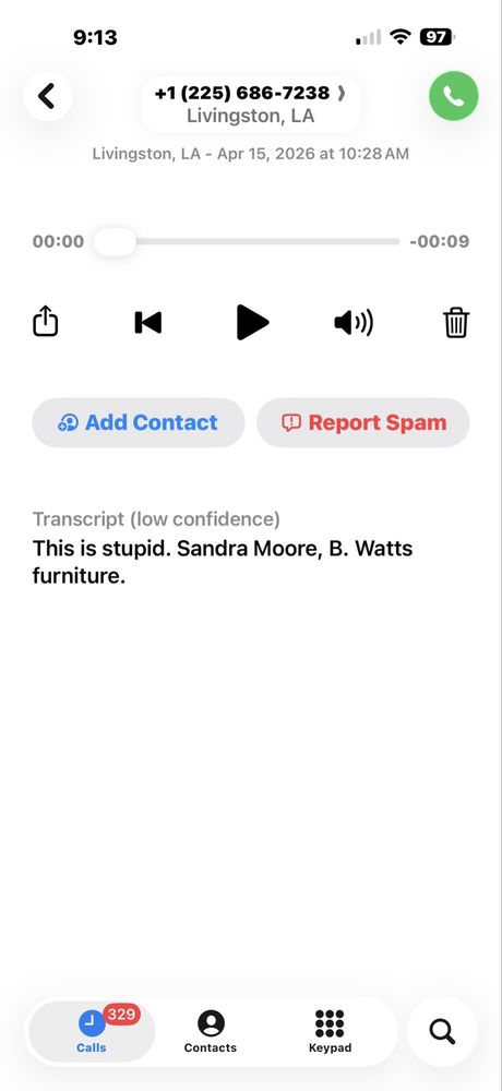 V WATTS FURNITURE INC