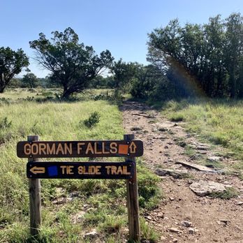 Colorado Bend State Park - 0.6 miles to the falls from here. 1.5 miles from the parking lot to Gorman Falls. Bring water as there isn't much shade on this hike! - Parks Near Me - Bend, Texas