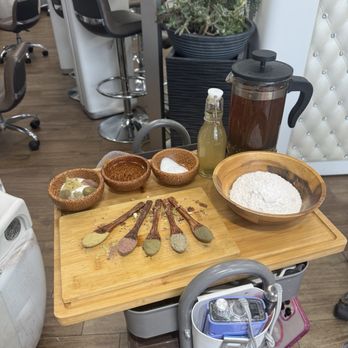 Veganic Nail Spa - #7 PMS pedicure and manicure herbal set up - Nail Salons Near Me - Costa Mesa, California