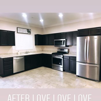 Refinish Arts - This is the AFTER- no more maple cabinets or non matching appliances (JM) - Cabinetry Near Me