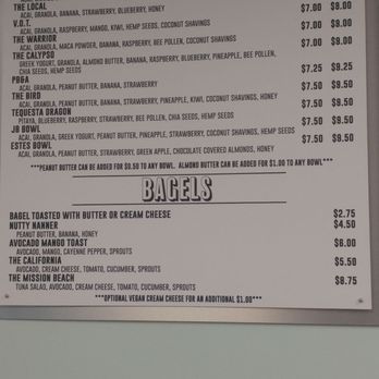 3Natives - Menu: acai bowls and bagel stuffs - Wraps Near Me - Jacksonville, Florida
