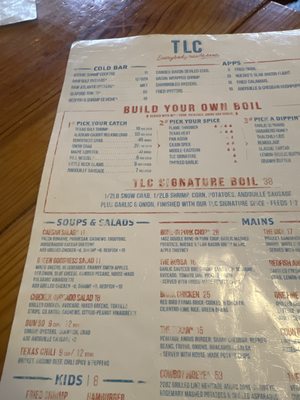 Menu photo 1 TLC Austin Austin, TX