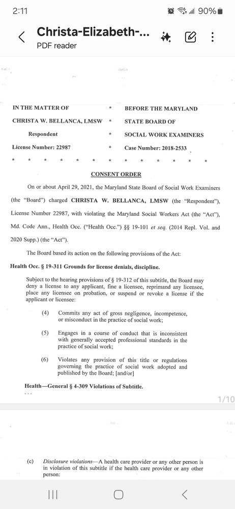 Betty Center - grief counselor in Annapolis, MD