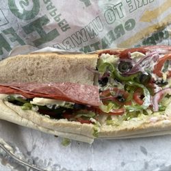 Subway - Not pretty but very good Spicy Italian sub