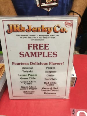 Photo of Jr's Jerky Company - Albuquerque, NM, US. a free sample sign