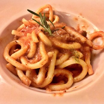 Ristorante Peruca - Pici with Sauce of Wild Boar - Italian Near Me - San Gimignano, SI
