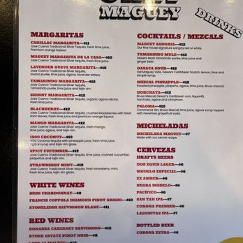 Okay Maguey - Drink menu - Tacos Near Me - Phoenix, Arizona Okay Maguey - Drink menu - Tacos Near Me - Phoenix, Arizona