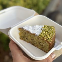 Stellina Pronto - Gluten free almond pistachio cake. SO good!