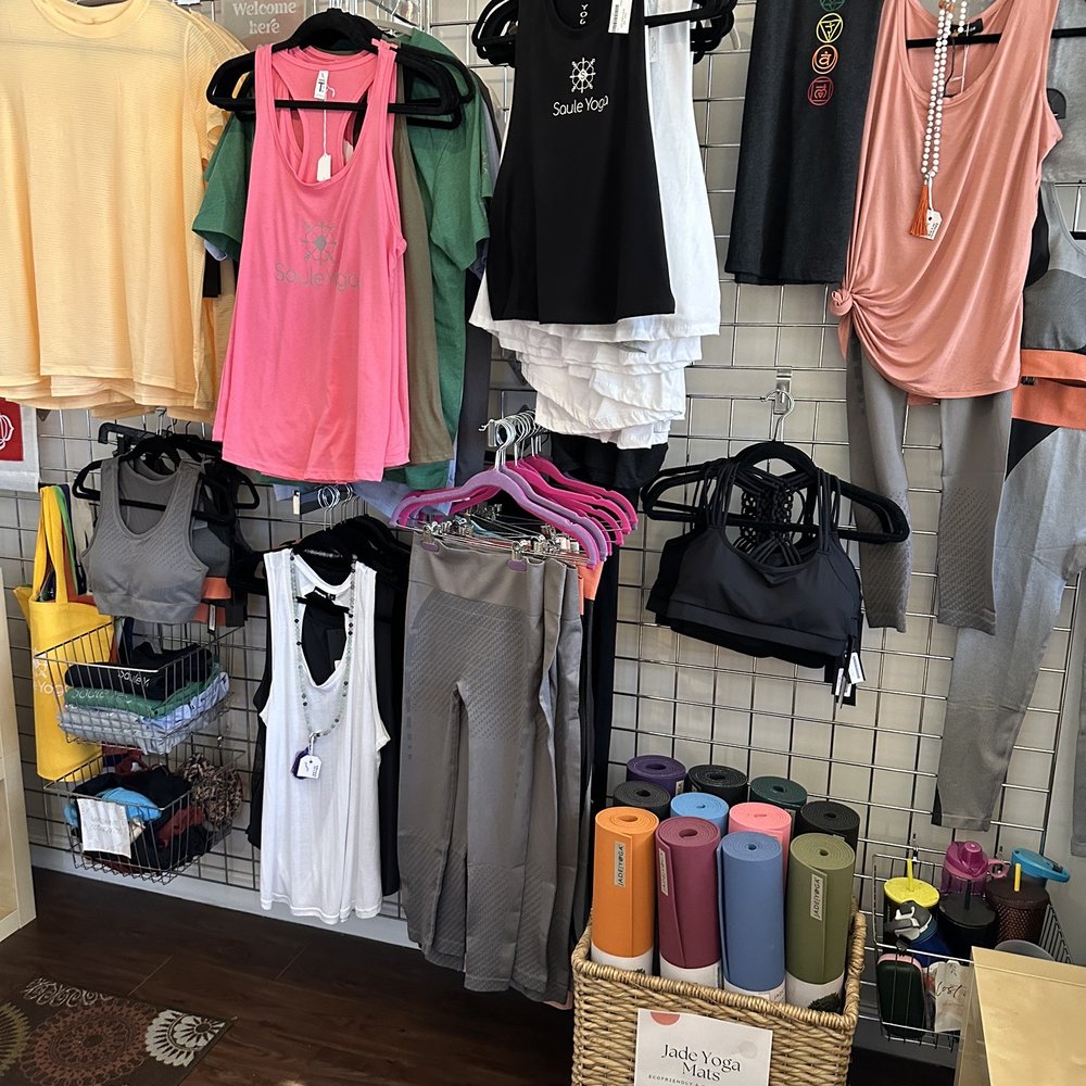 Saule Yoga - Nice apparel on the lobby. - Yoga Near Me - Gilbert, Arizona
