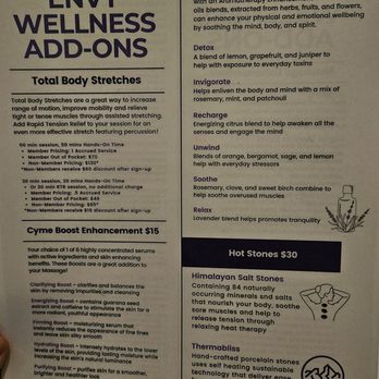 Massage Envy - Rotunda - Menu for add on services (4/2025). - Massage Near Me - Baltimore, Maryland Massage Envy - Rotunda - Menu for add on services (4/2025). - Massage Near Me - Baltimore, Maryland