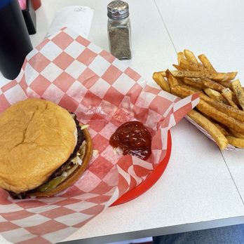 Freddie's Hamburger's - Deluxe with cheese! - Burgers Near Me - Tulsa, Oklahoma