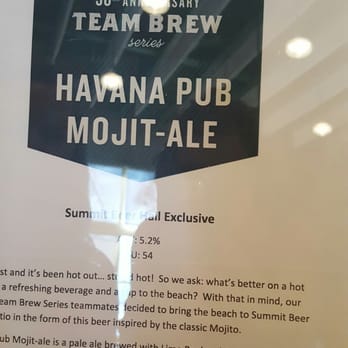 Summit Brewing - Havana pub mojito ale. - Breweries Near Me - St. Paul, Minnesota