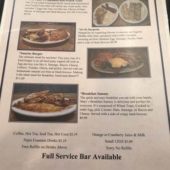 Mary's Cafe - Menu - Diners Near Me - Flagstaff, Arizona