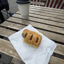 This Must be The Place - Sausage roll, latte