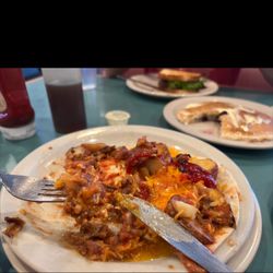 Randy's Restaurant & Ice Cream - Yummy messy plate of huevos rancheros