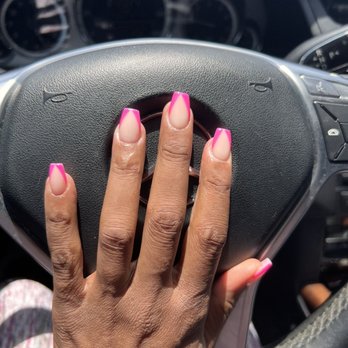 Park Village Nails - Euless - French V with pink tips!! Love!! - Nail Salons Near Me - Euless, Texas Park Village Nails - Euless - French V with pink tips!! Love!! - Nail Salons Near Me - Euless, Texas