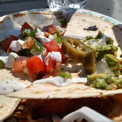 PA's Pork - Pulled pork quesadilla, also available with chicken or vegetarian.