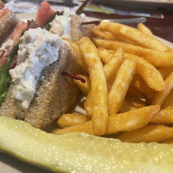 Wolfy’s Leesburg Restaurant - Chicken Salad Club Sandwich W/fries - New American Near Me - Leesburg, Florida