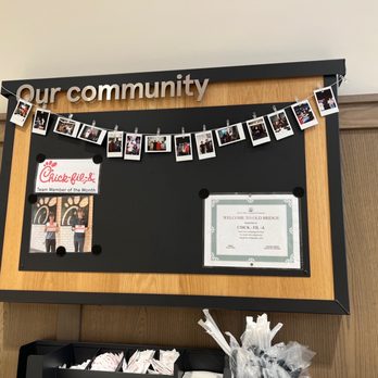 Chick-fil-A - ows a bulletin board with pictures of people hanging on it - Salad Near Me - Old Bridge, New Jersey Chick-fil-A - ows a bulletin board with pictures of people hanging on it - Salad Near Me - Old Bridge, New Jersey