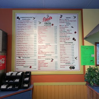 Jose's Taco Shop - Menu - Mexican Near Me - Vista, California