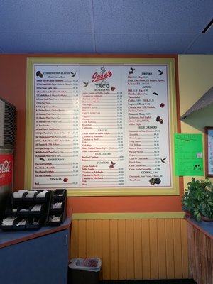 Menu photo 3 Jose's Taco Shop Vista, CA