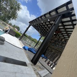 Custom wood pergola