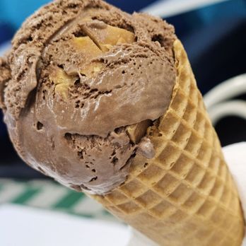 Salem Ice Cream Parlor - The Peanut Butter Cup Ice Cream in a Waffle Cone. - Ice Cream & Frozen Yogurt Near Me - Salem, Virginia Salem Ice Cream Parlor - The Peanut Butter Cup Ice Cream in a Waffle Cone. - Ice Cream & Frozen Yogurt Near Me - Salem, Virginia