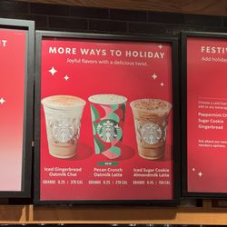 Starbucks - Holiday menu offerings