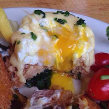 M henry - inside one of the poached eggs... SIGH. im getting cravings again. - Breakfast & Brunch Near Me - Chicago, Illinois