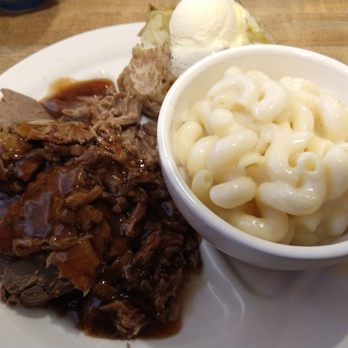 Cowan's Restaurant - Slow roasted beef, gravy, potato, macaroni and cheese.... comfort food! - American Near Me - Washington, Missouri