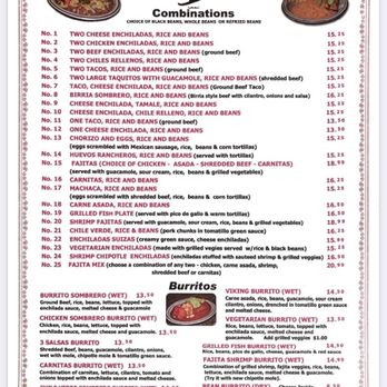 El Sombrero - April 14 2023 menu. - Mexican Near Me - Manhattan Beach, California