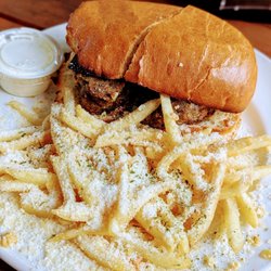 Cobb Mountain Pizza - Meatball sub with garlic fries