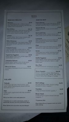 Menu photo 7 Sayat Nova Chicago, IL