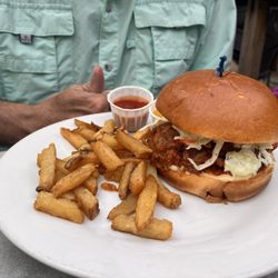 Hummingbird Pub - Pulled pork with about 15 fries missing (he was hungry!)