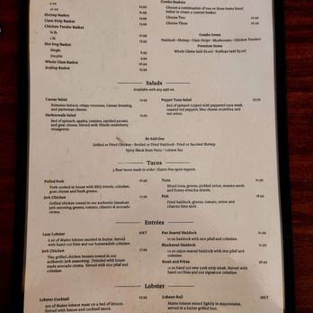 Harborwalk Restaurant - Menu from Front Street Pub & Harborwalk Cafe - Seafood Near Me - Belfast, Maine