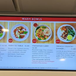 Warm Bowl Menu Warm Bowl Menu