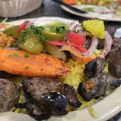 Mixed plate. Beef, chicken, lamb