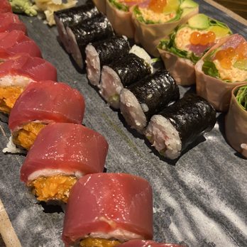 Bamboo Ya - Golden Tuna Special Roll, Yellowtail Roll, Pink Lady Roll - Japanese Near Me - Rego Park, New York